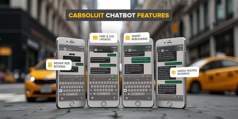 Cabsoluit WhatsApp chatbot with instant booking, fare updates, rebooking, and multiple bookings.