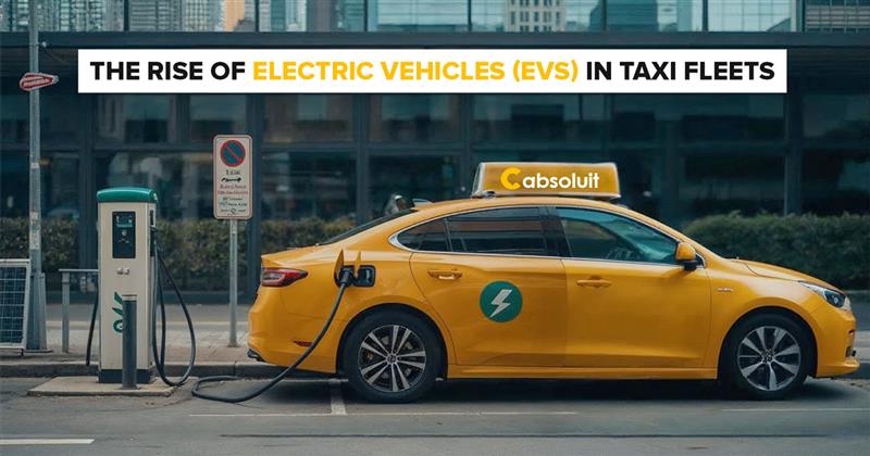 Electric vehicle (EV) charging in a taxi fleet, showcasing the rise of sustainable transport options.