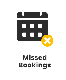Missed bookings icon showing calendar with error symbol — common taxi dispatch problem solved by Cabsoluit