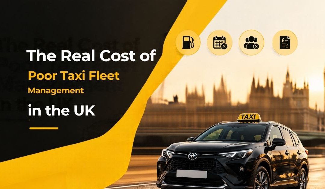 Real costs of poor taxi fleet management including vehicle downtime, fuel waste, driver turnover, and lost bookings.