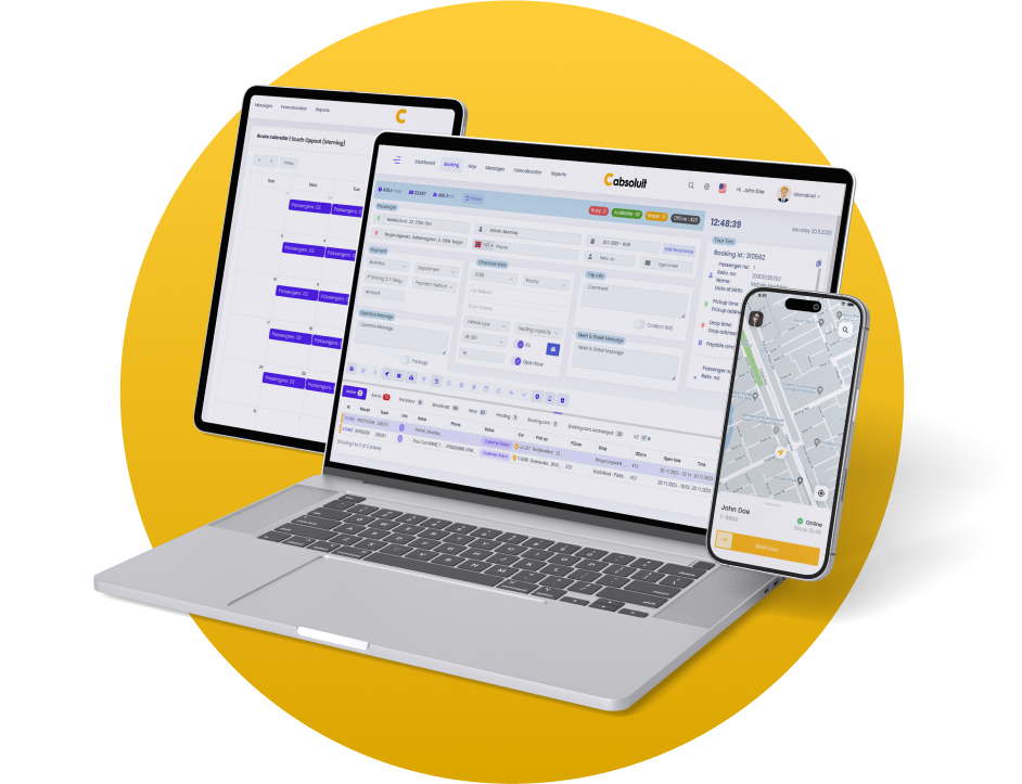 Taxi Dispatch Software Dashboard